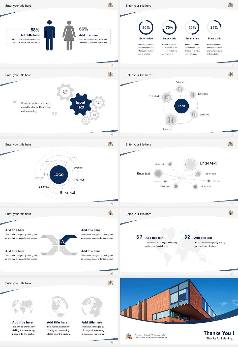 University College Birmingham Course/Courseware Creation PPT Template16:9 ratio PPT effect preview image4