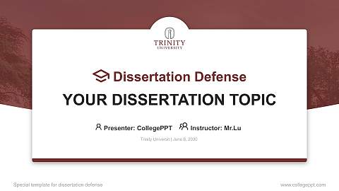 Trinity Universit Graduation Thesis Defense PPT Template