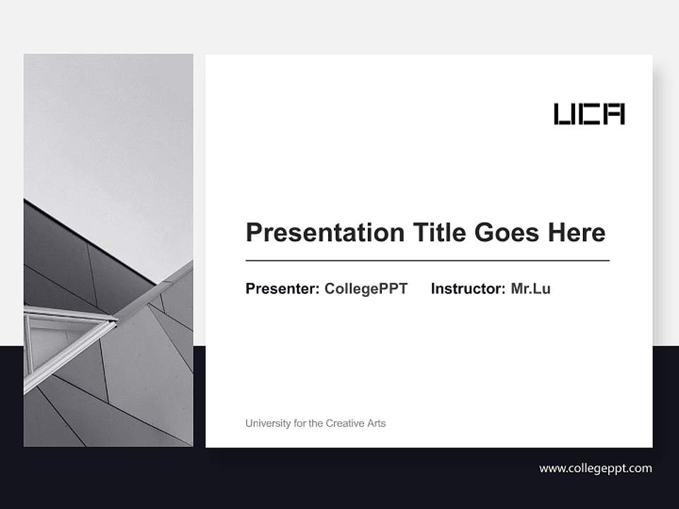 University for the Creative Arts General Purpose PPT Template4:3 ratio PPT effect preview image6