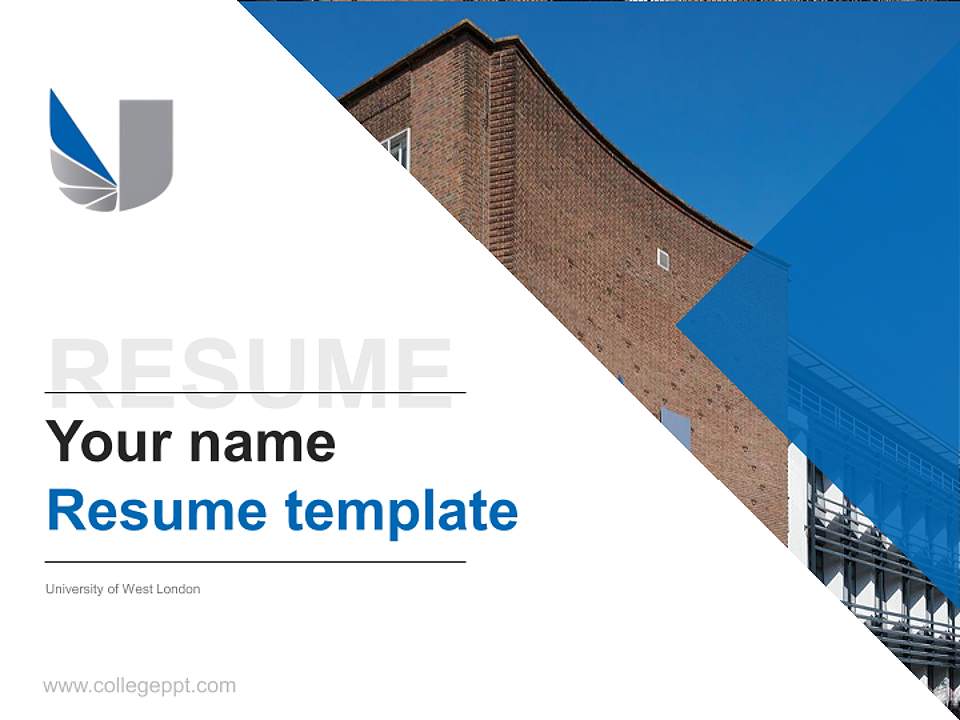 University of West London Resume PPT Template4:3 ratio PPT effect preview image5