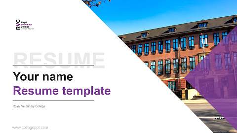 Royal Veterinary College Resume PPT Template
