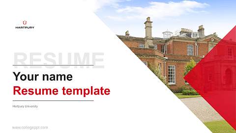 Hartpury University Resume PPT Template