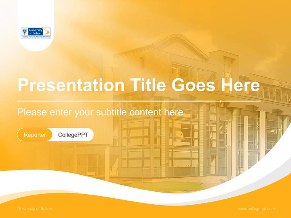 University of Bolton Lecture Sharing and Networking Event PPT Template4:3 ratio PPT effect preview image4