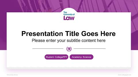 University of Law National Scholarship Defense PPT Template