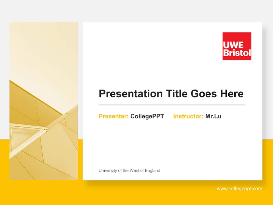 University of the West of England General Purpose PPT Template4:3 ratio PPT effect preview image6