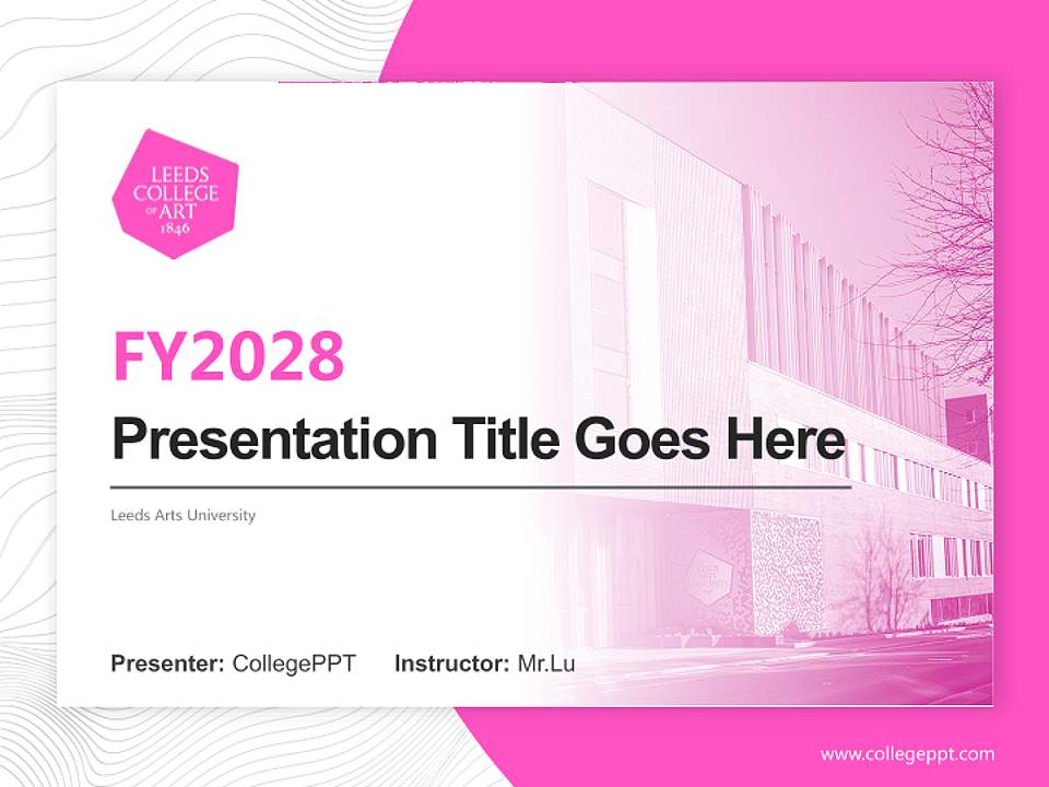 Leeds Arts University Academic Presentation/Research Findings Report PPT Template4:3 ratio PPT effect preview image5