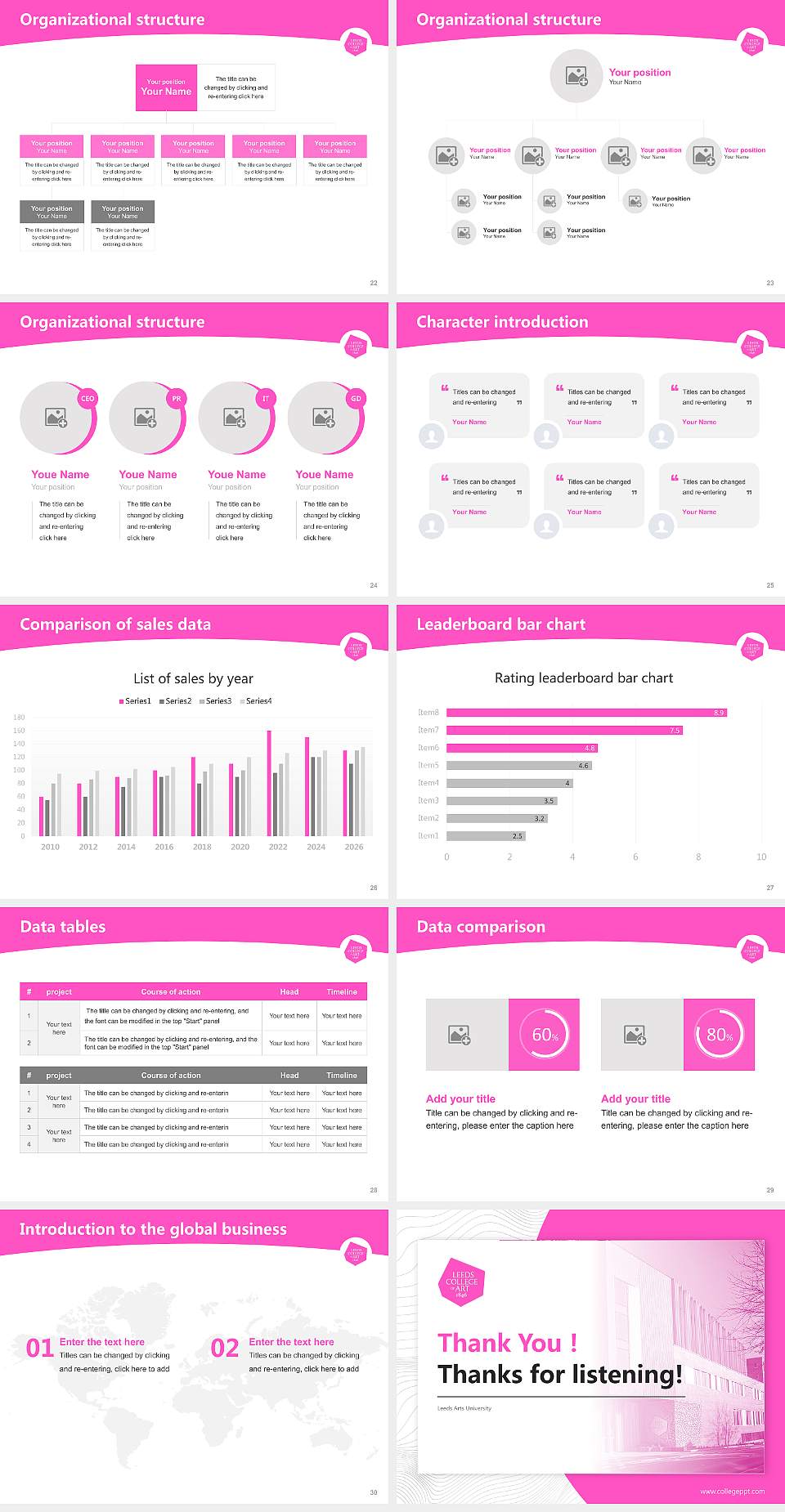 Leeds Arts University Academic Presentation/Research Findings Report PPT Template4:3 ratio PPT effect preview image4