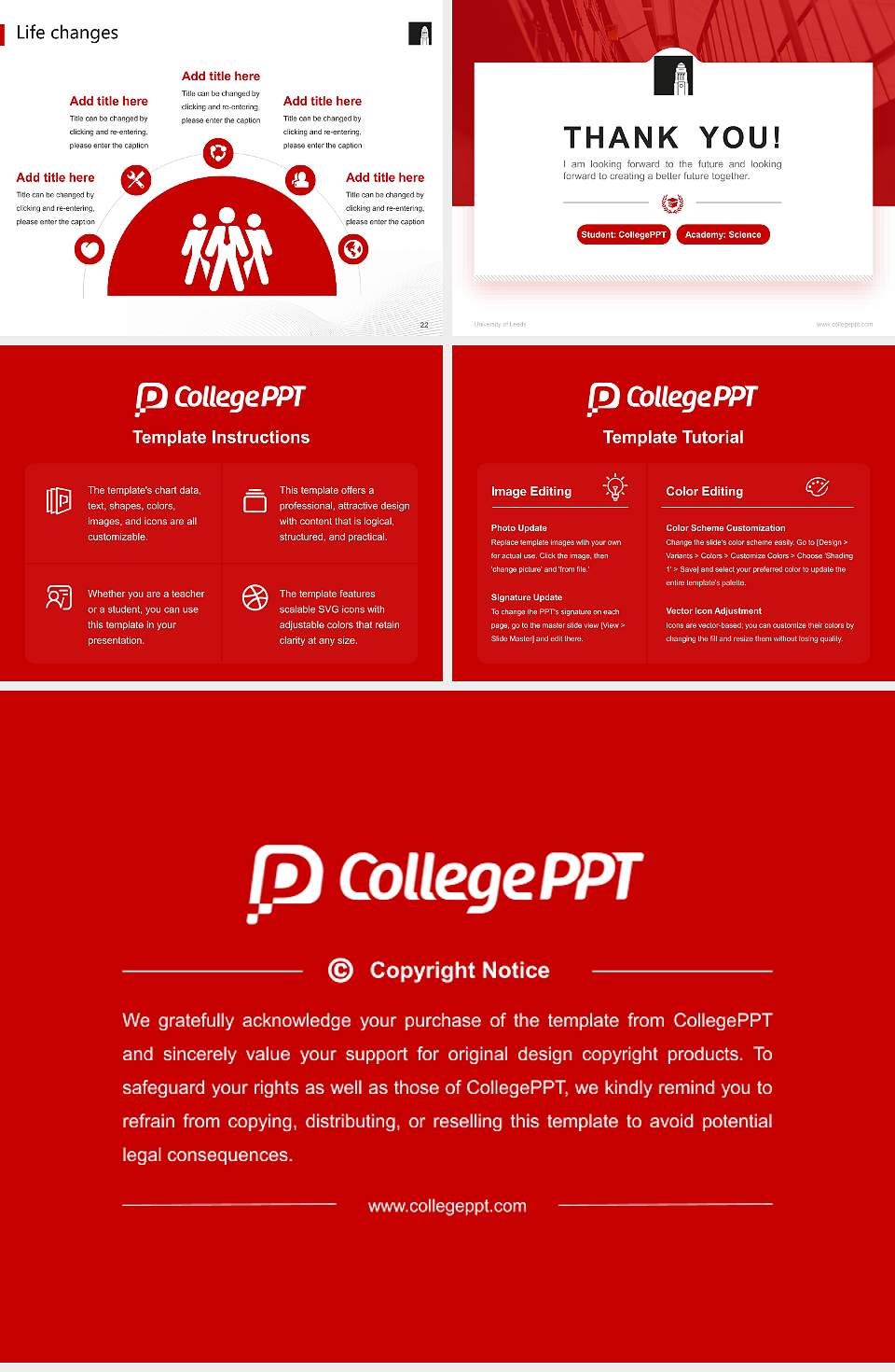 University of Leeds National Scholarship Defense PPT Template4:3 ratio PPT effect preview image4