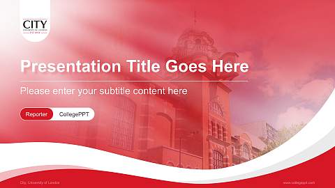 City, University of London Lecture Sharing and Networking Event PPT Template