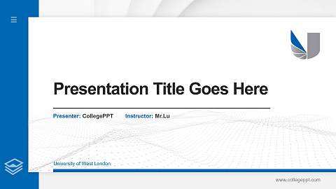 University of West London Thesis Proposal/Graduation Defense PPT Template