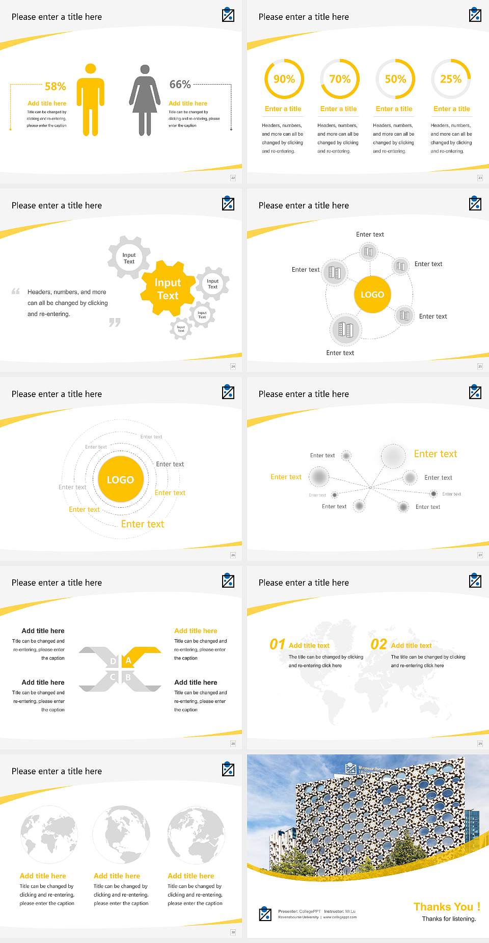 Ravensbourne University Course/Courseware Creation PPT Template4:3 ratio PPT effect preview image4