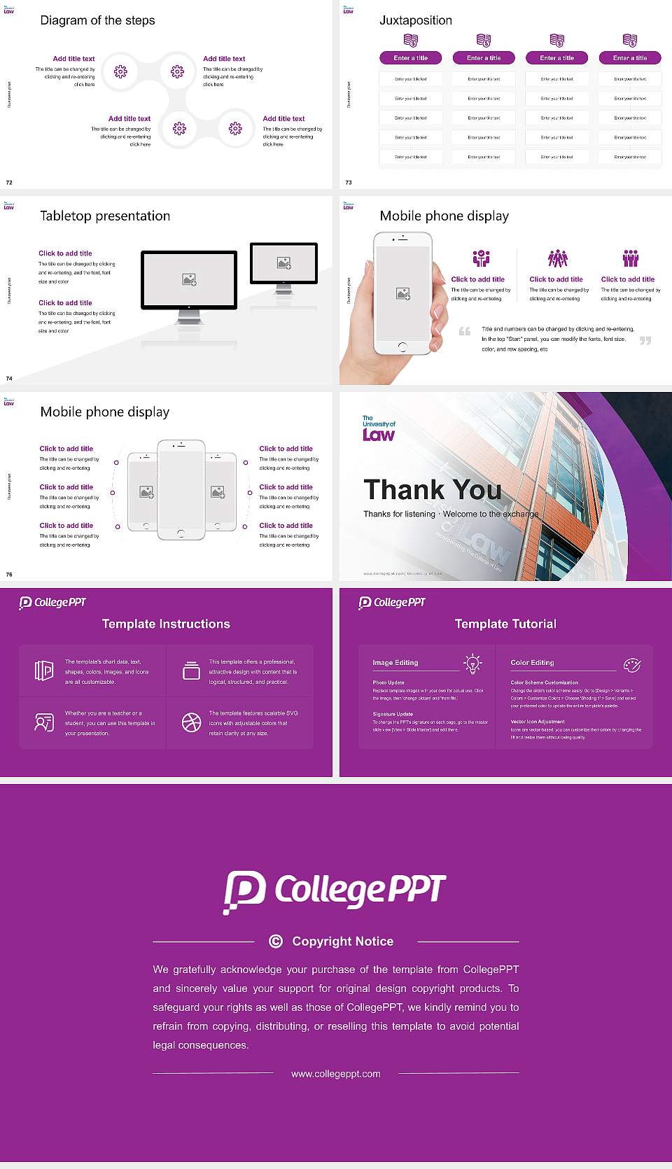 University of Law Competition/Entrepreneurship Contest PPT Template16:9 ratio PPT effect preview image9