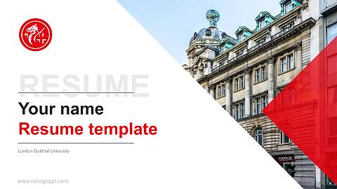 London Guildhall University Resume PPT Template