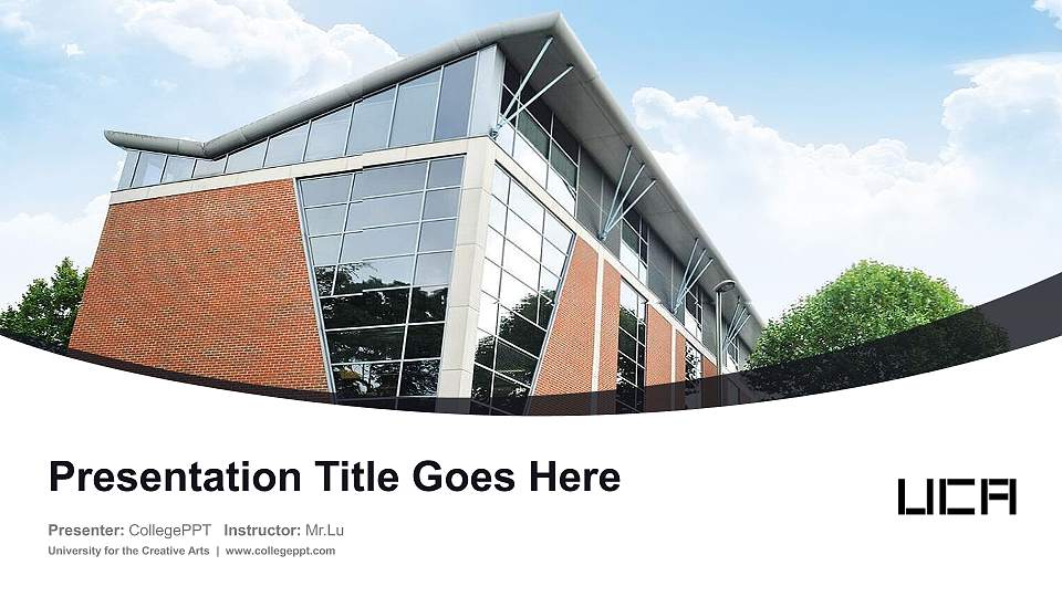 University for the Creative Arts Course/Courseware Creation PPT Template16:9 ratio PPT effect preview image