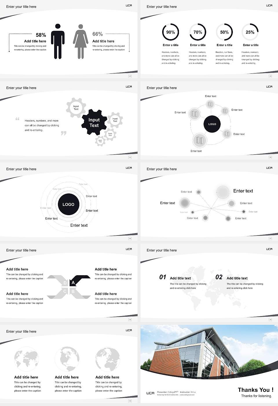 University for the Creative Arts Course/Courseware Creation PPT Template16:9 ratio PPT effect preview image4