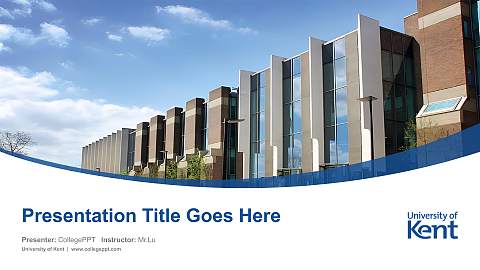 University of Kent Course/Courseware Creation PPT Template