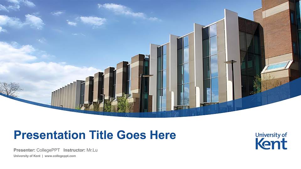 University of Kent Course/Courseware Creation PPT Template16:9 ratio PPT effect preview image