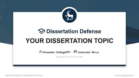 University of Surrey Graduation Thesis Defense PPT Template