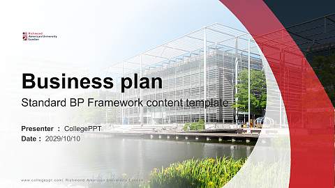 Richmond American University London Competition/Entrepreneurship Contest PPT Template