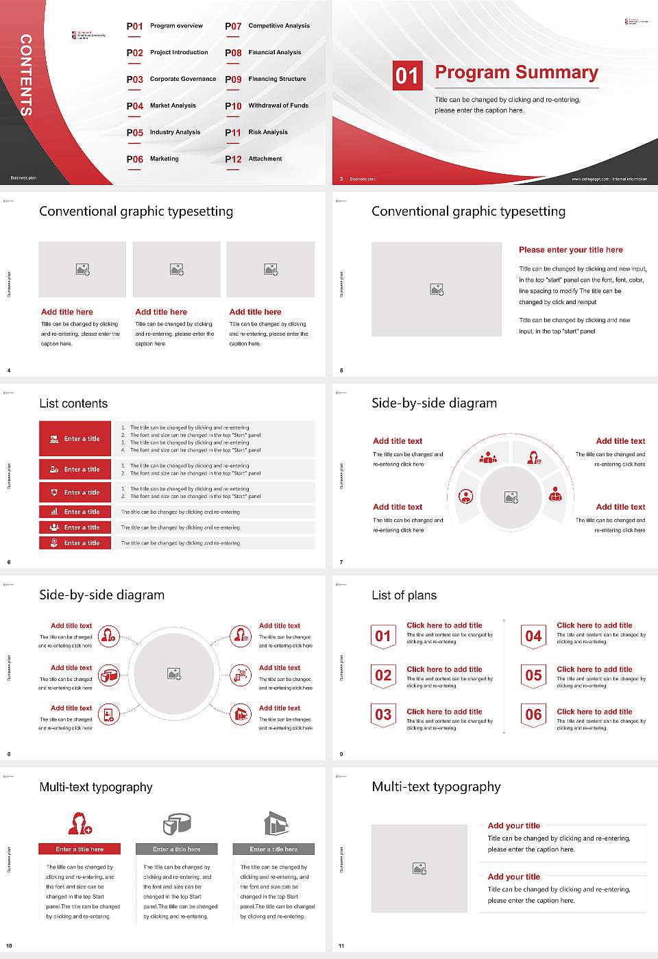 Richmond American University London Competition/Entrepreneurship Contest PPT Template16:9 ratio PPT effect preview image2