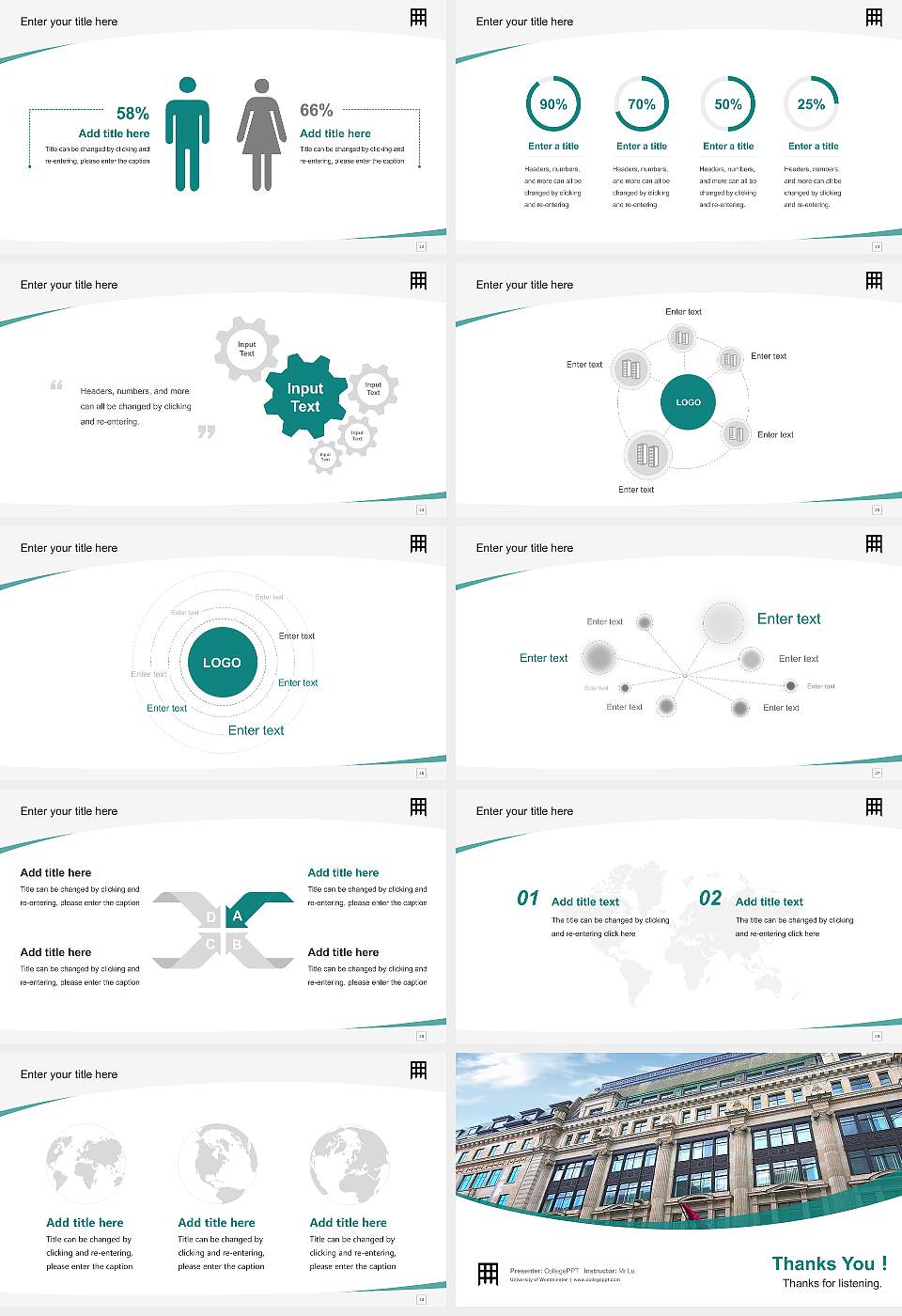 University of Westminster Course/Courseware Creation PPT Template16:9 ratio PPT effect preview image4