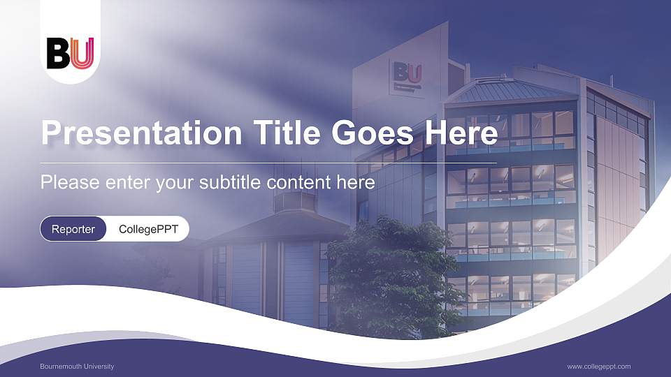 Bournemouth University Lecture Sharing and Networking Event PPT Template16:9 ratio PPT effect preview image