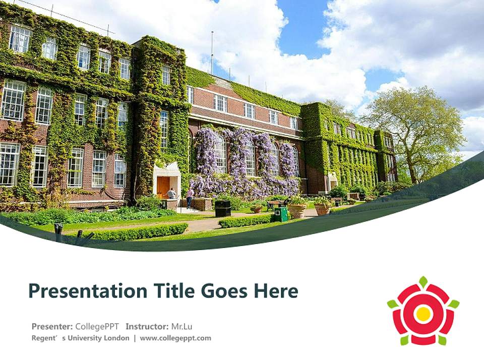 Regent’s University London Course/Courseware Creation PPT Template4:3 ratio PPT effect preview image5