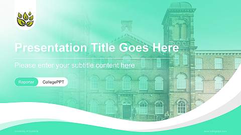 University of Cumbria Lecture Sharing and Networking Event PPT Template