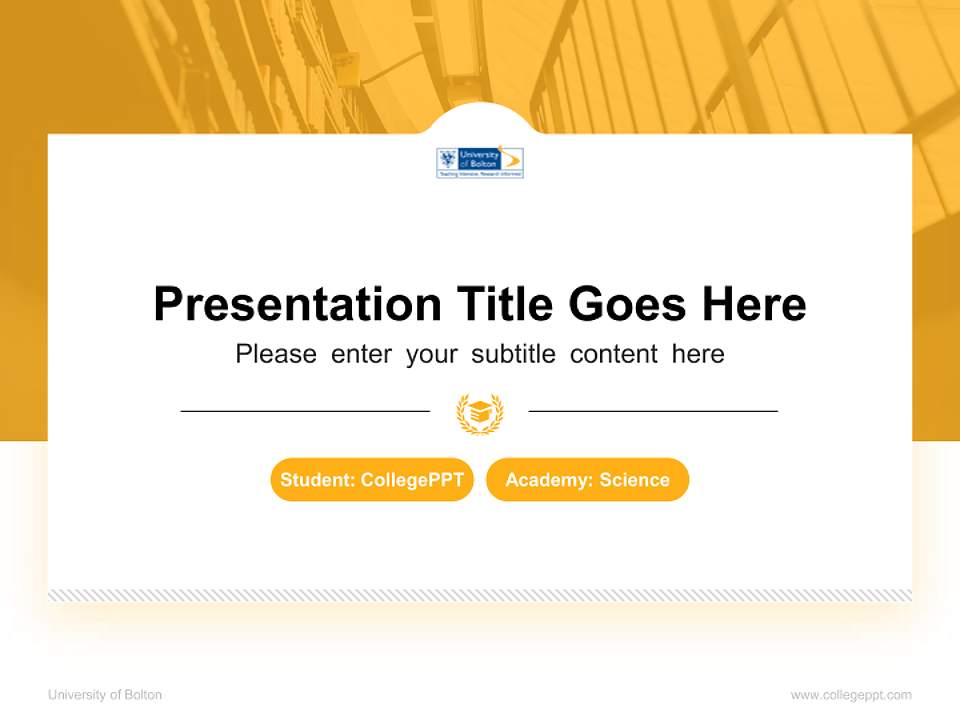 University of Bolton National Scholarship Defense PPT Template4:3 ratio PPT effect preview image4