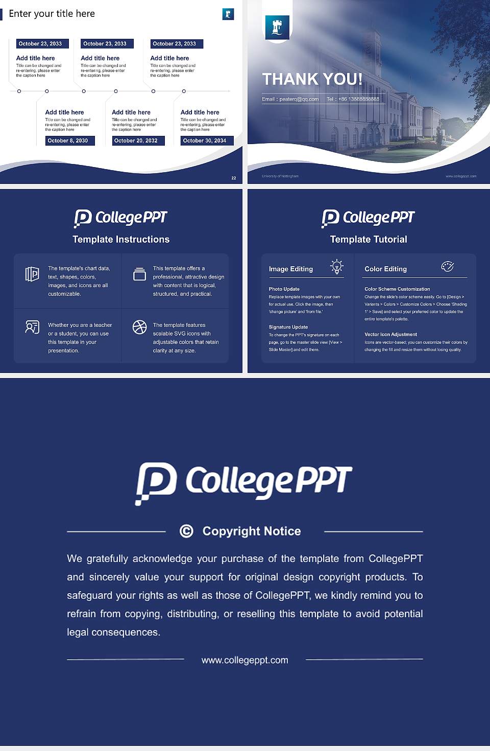 University of Nottingham Lecture Sharing and Networking Event PPT Template4:3 ratio PPT effect preview image4