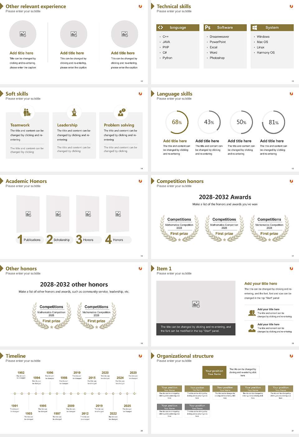 Teesside University Resume PPT Template16:9 ratio PPT effect preview image3