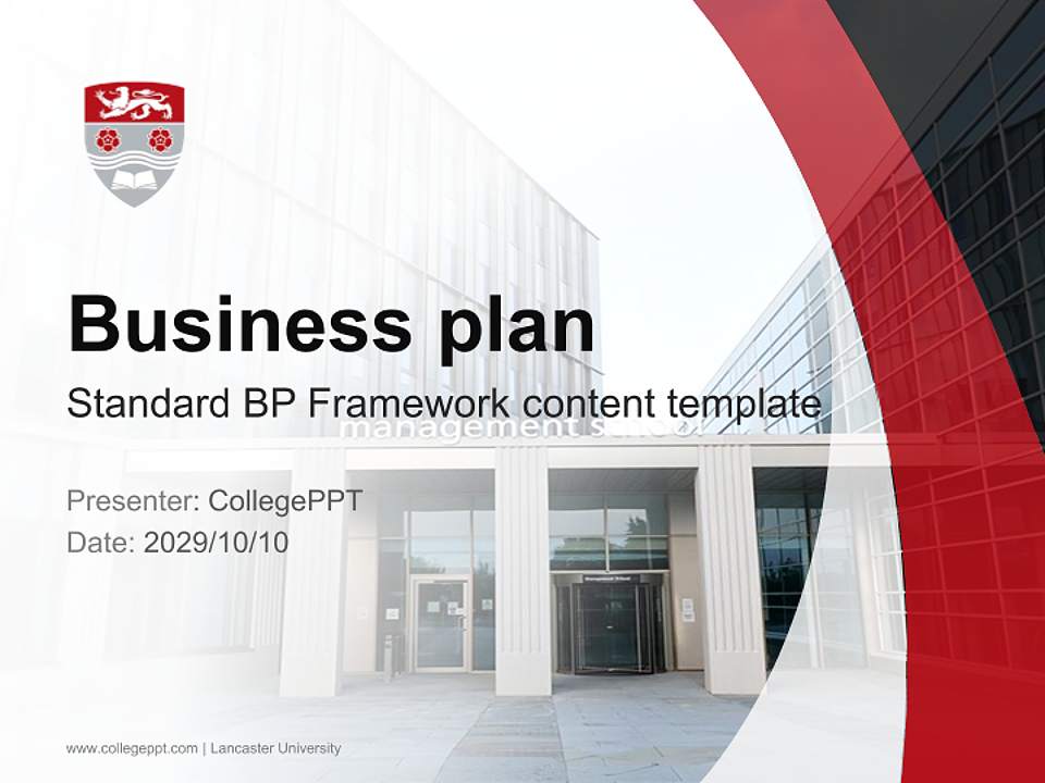 Lancaster University Competition/Entrepreneurship Contest PPT Template4:3 ratio PPT effect preview image9
