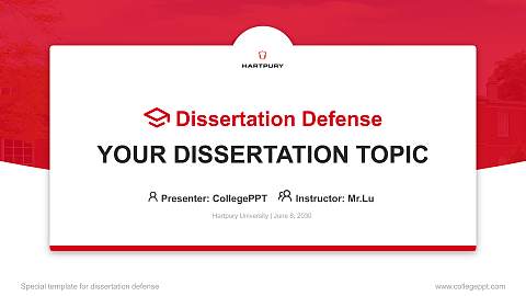 Hartpury University Graduation Thesis Defense PPT Template
