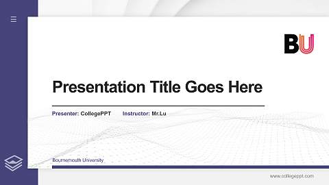 Bournemouth University Thesis Proposal/Graduation Defense PPT Template