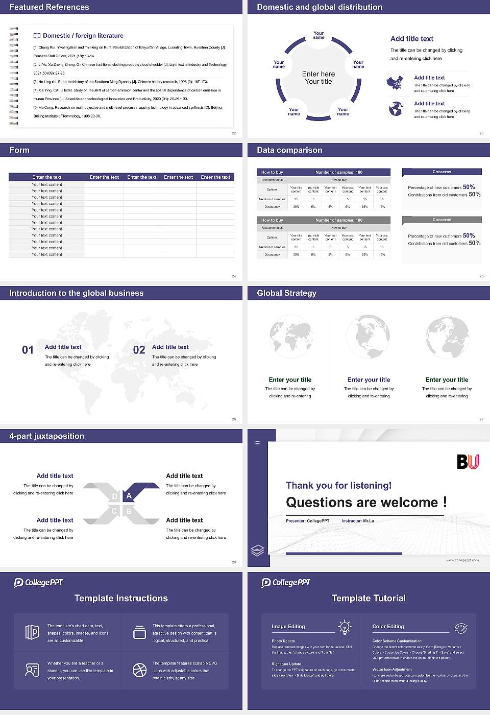 Bournemouth University Thesis Proposal/Graduation Defense PPT Template16:9 ratio PPT effect preview image4