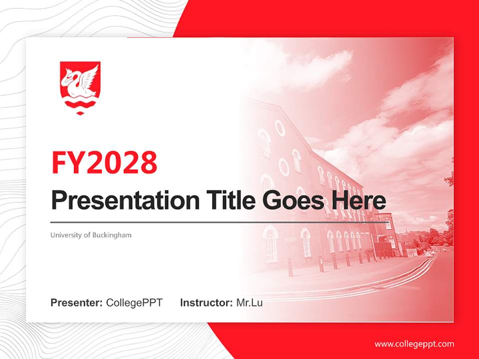 University of Buckingham Academic Presentation/Research Findings Report PPT Template4:3 ratio PPT effect preview image5