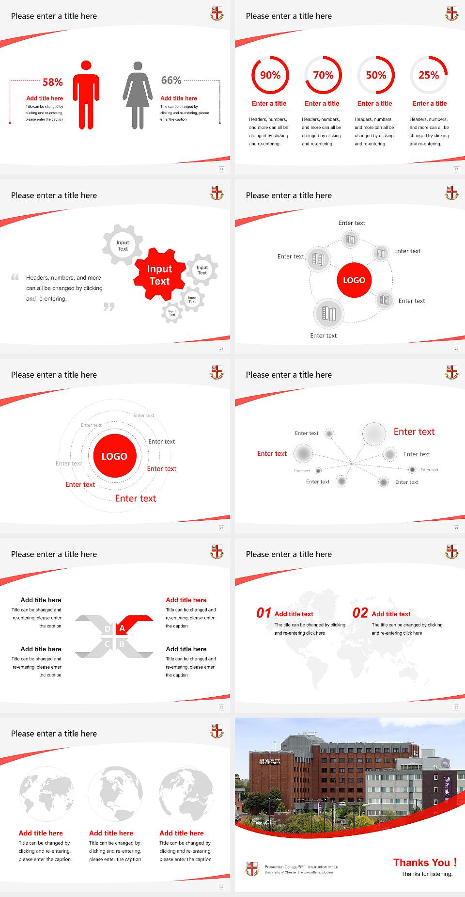 University of Chester Course/Courseware Creation PPT Template4:3 ratio PPT effect preview image4