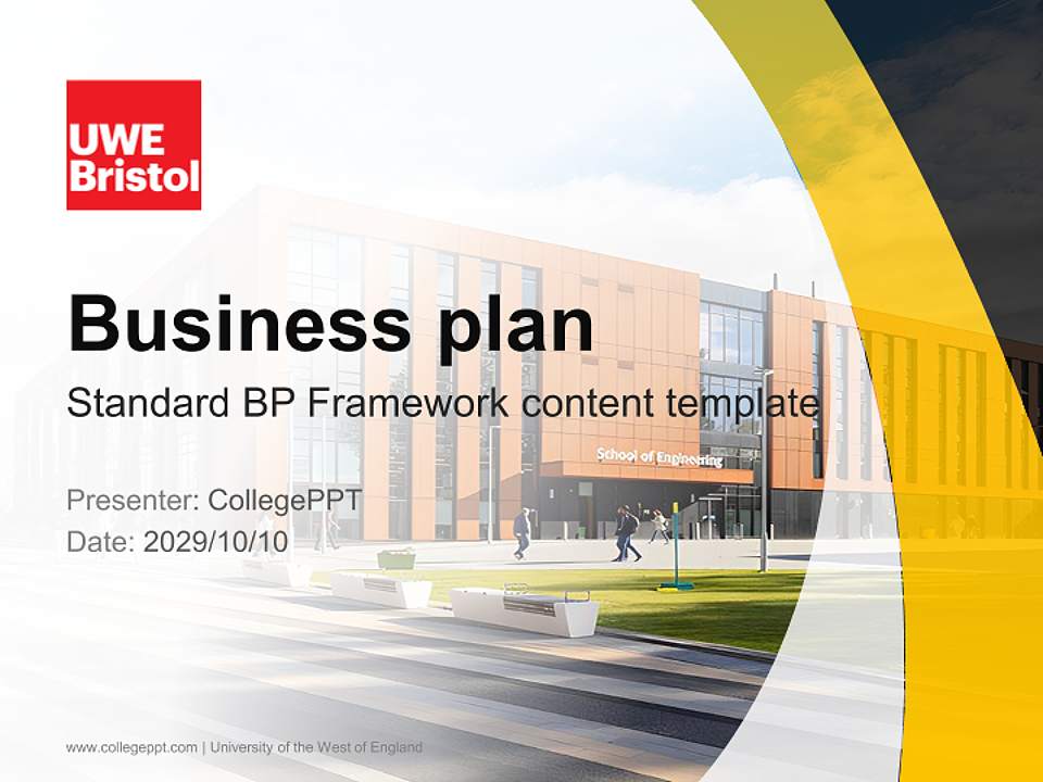 University of the West of England Competition/Entrepreneurship Contest PPT Template4:3 ratio PPT effect preview image9