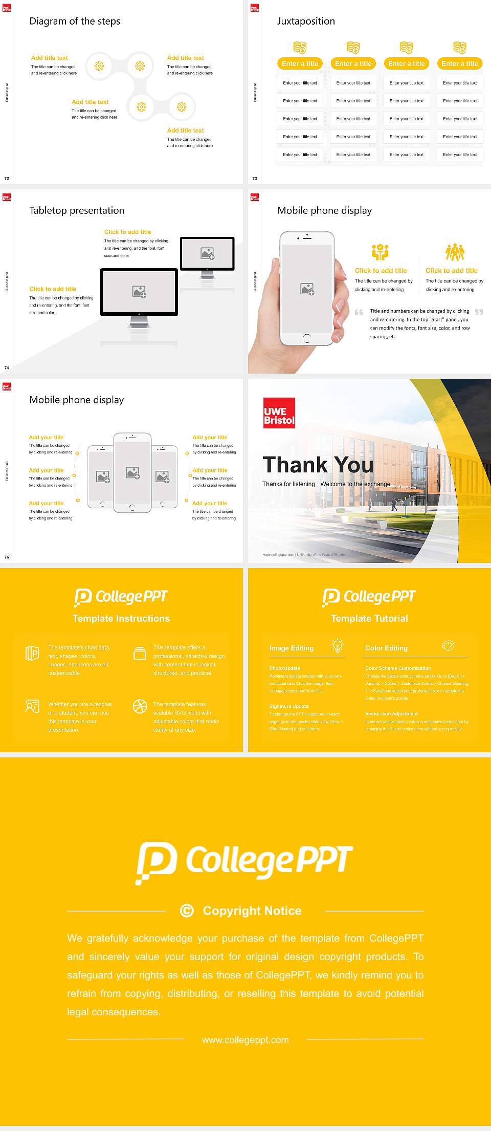 University of the West of England Competition/Entrepreneurship Contest PPT Template4:3 ratio PPT effect preview image9