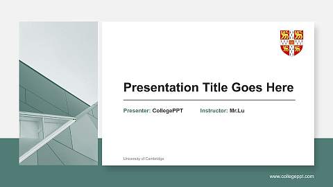 University of Cambridge General Purpose PPT Template