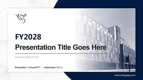 Liverpool John Moores University Academic Presentation/Research Findings Report PPT Template