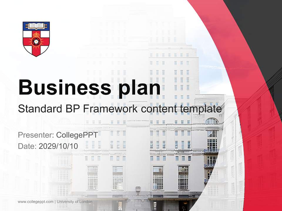 University of London Competition/Entrepreneurship Contest PPT Template4:3 ratio PPT effect preview image9