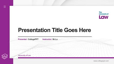 University of Law Thesis Proposal/Graduation Defense PPT Template