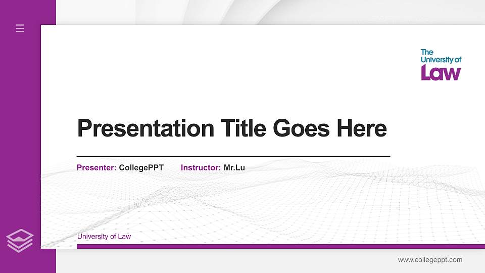 University of Law Thesis Proposal/Graduation Defense PPT Template16:9 ratio PPT effect preview image