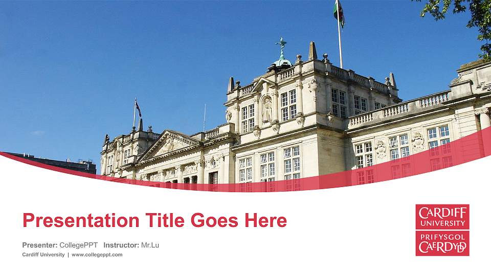 Cardiff University Course/Courseware Creation PPT Template16:9 ratio PPT effect preview image