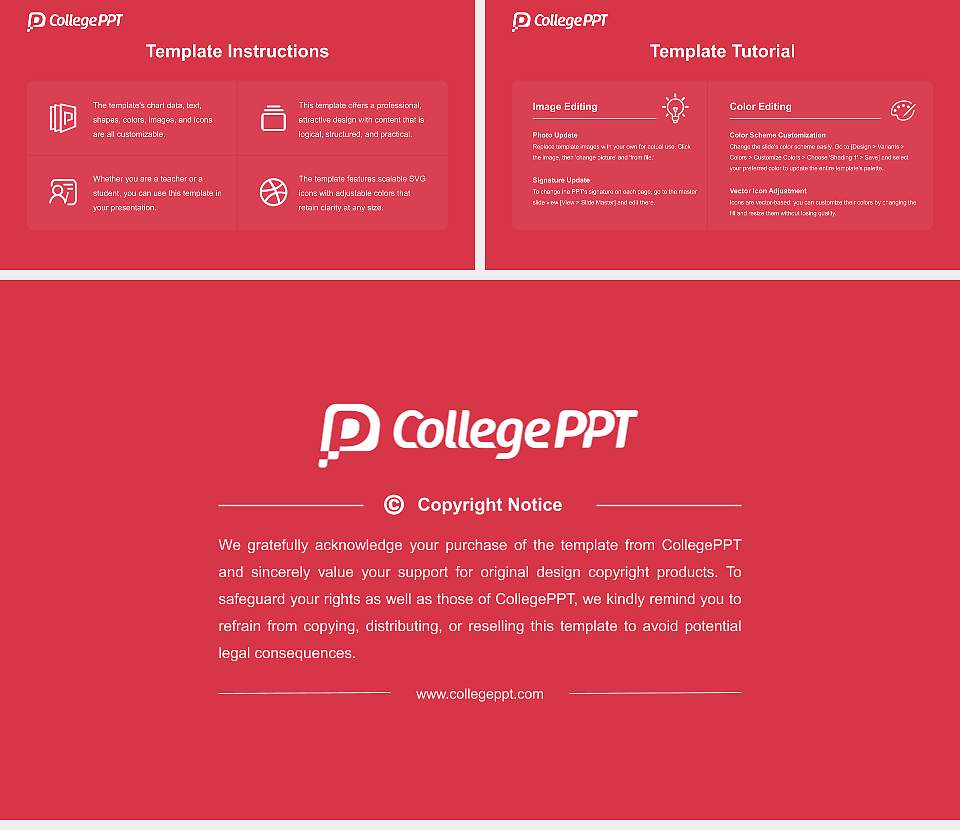Cardiff University Course/Courseware Creation PPT Template16:9 ratio PPT effect preview image5