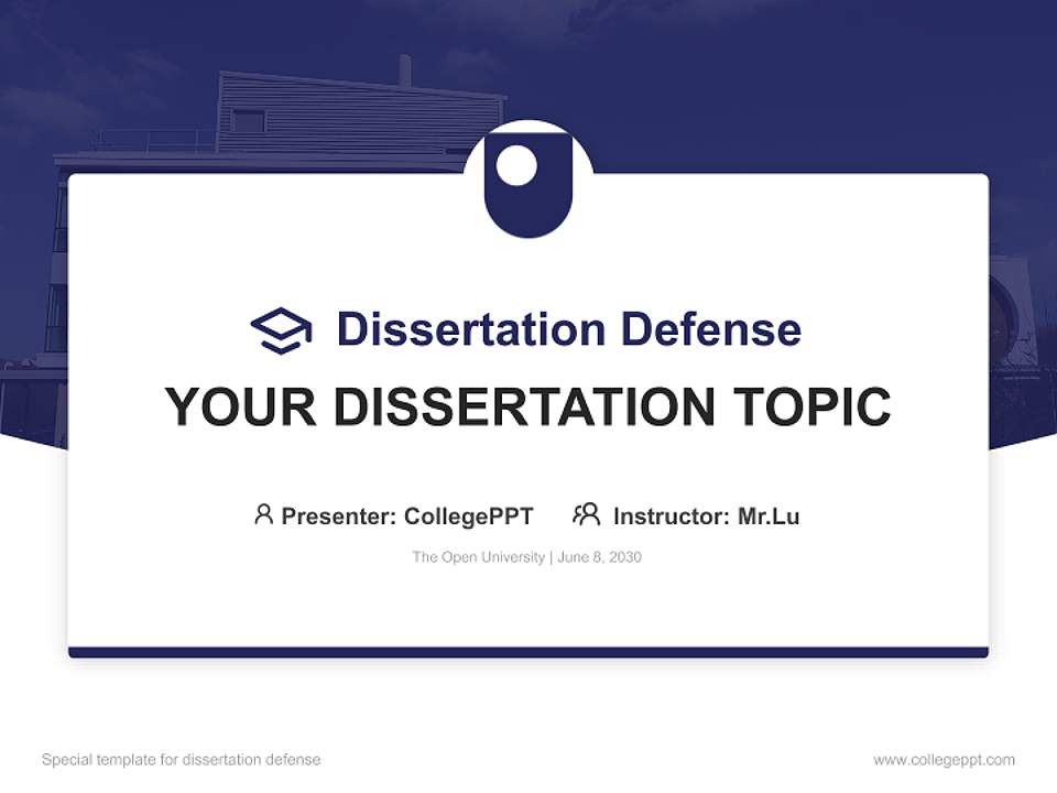 The Open University Graduation Thesis Defense PPT Template4:3 ratio PPT effect preview image7