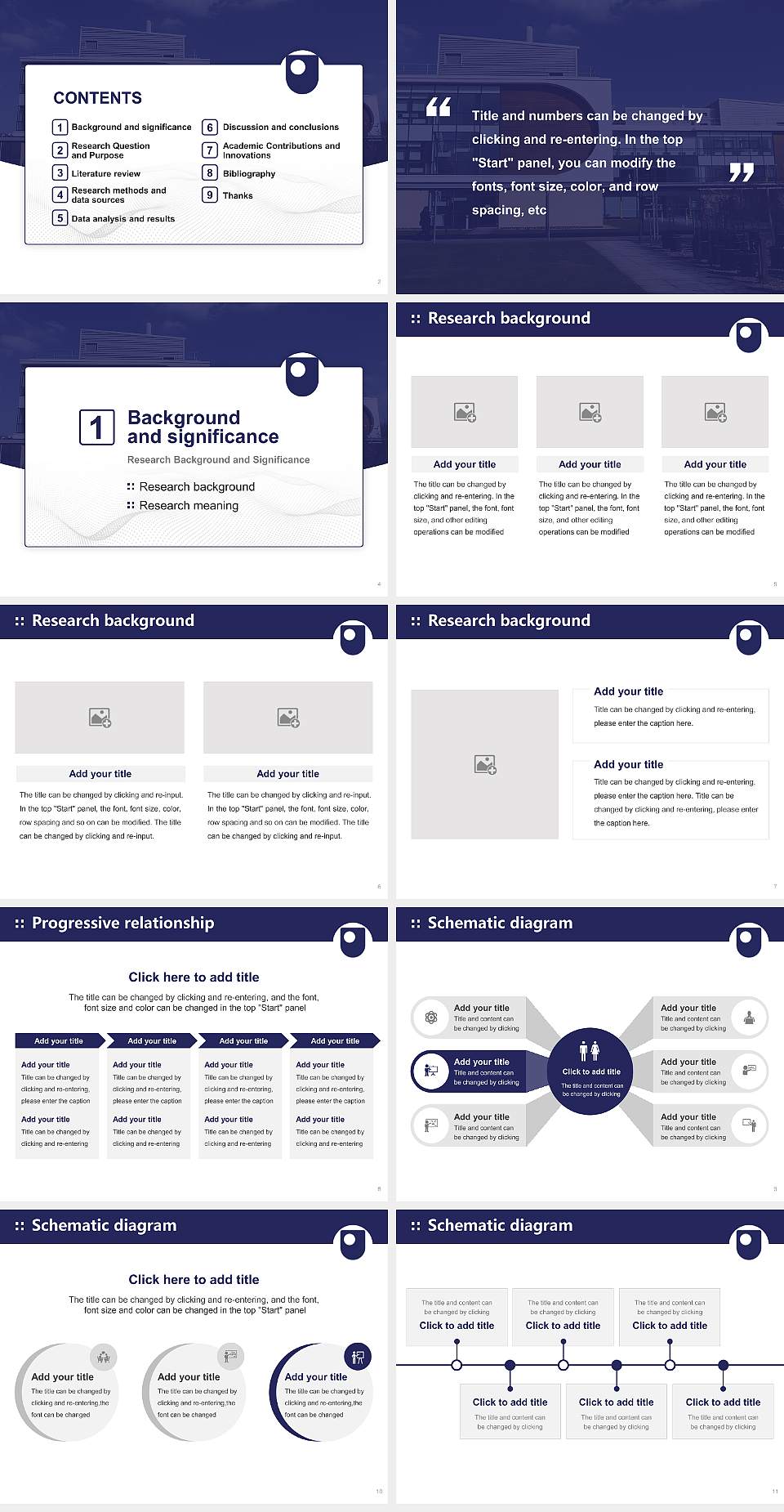 The Open University Graduation Thesis Defense PPT Template4:3 ratio PPT effect preview image2