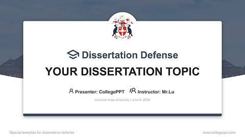 Liverpool Hope University Graduation Thesis Defense PPT Template