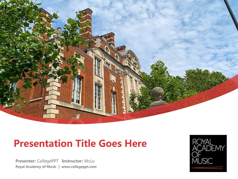 Royal Academy of Music Course/Courseware Creation PPT Template4:3 ratio PPT effect preview image5